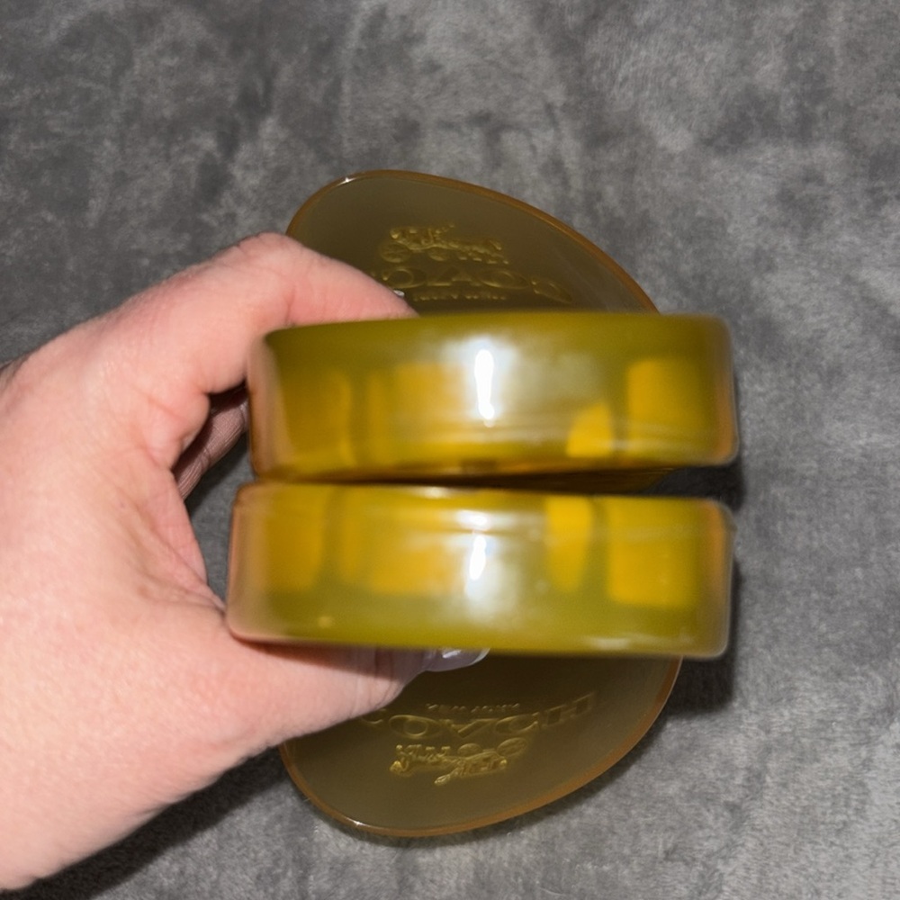 Coach Women's Amber Gold Slide Sandals - Picture 5 of 6